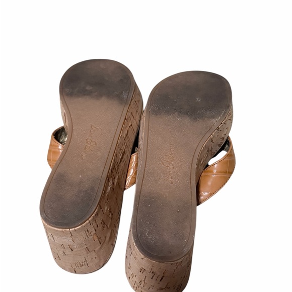 Sam Edelman Tan Brown Wedge Sandals - Picture 3 of 4